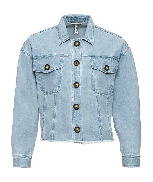 Geacă de blugi cu nasturi tip corn 02