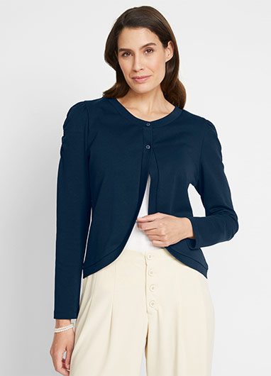 Bolero din bumbac bleumarin