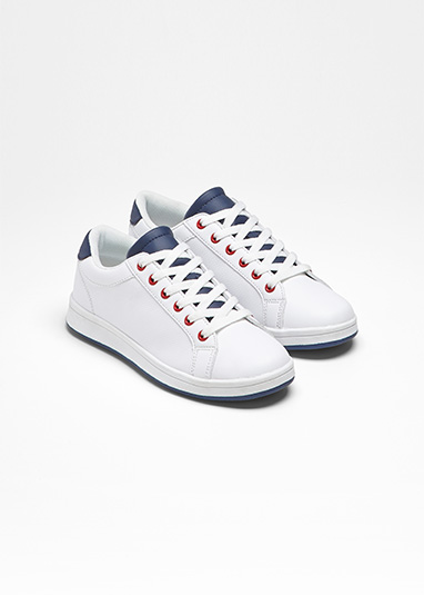 Pantofi casual-sport alb/bleumarin