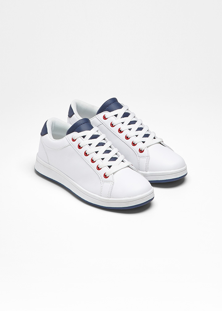 Pantofi casual-sport alb/bleumarin