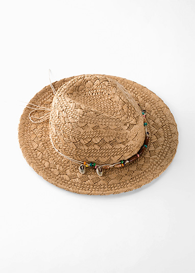 Palărie de paie ecru