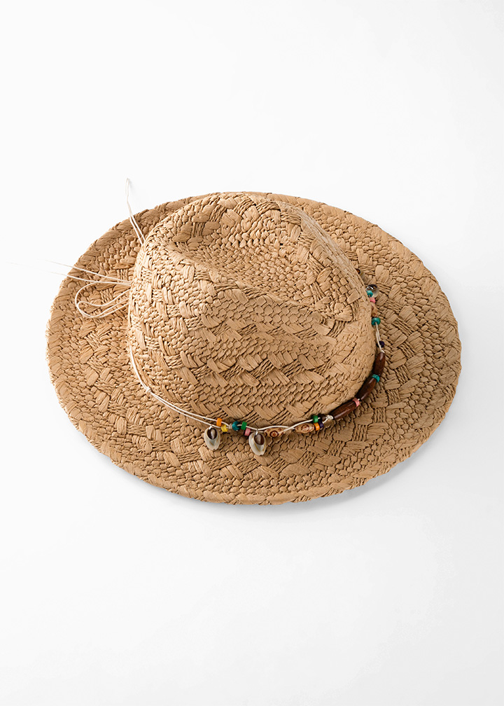 Palărie de paie ecru