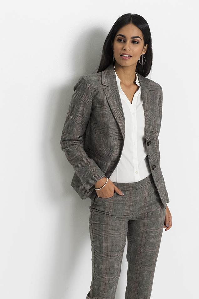 Blazer negru/alb cadrilat