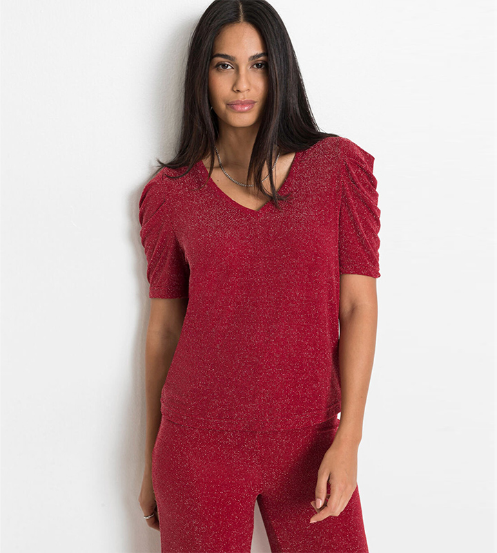 Bluză lucioasă boxy