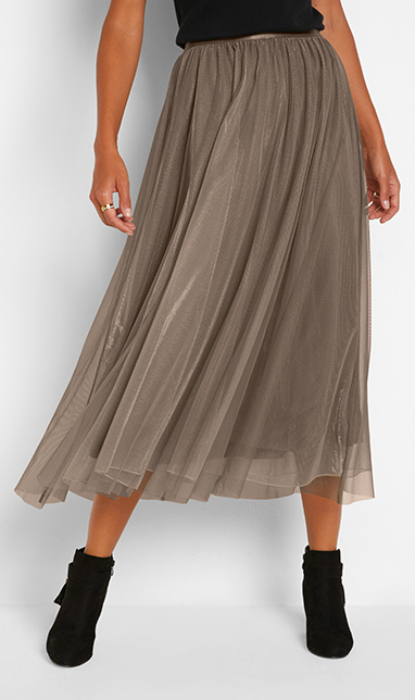 Fustă cu mesh sclipitor