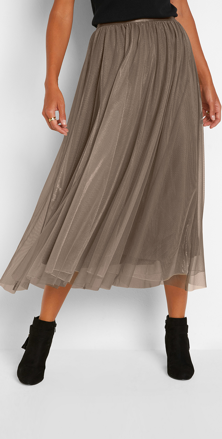 Fustă cu mesh sclipitor