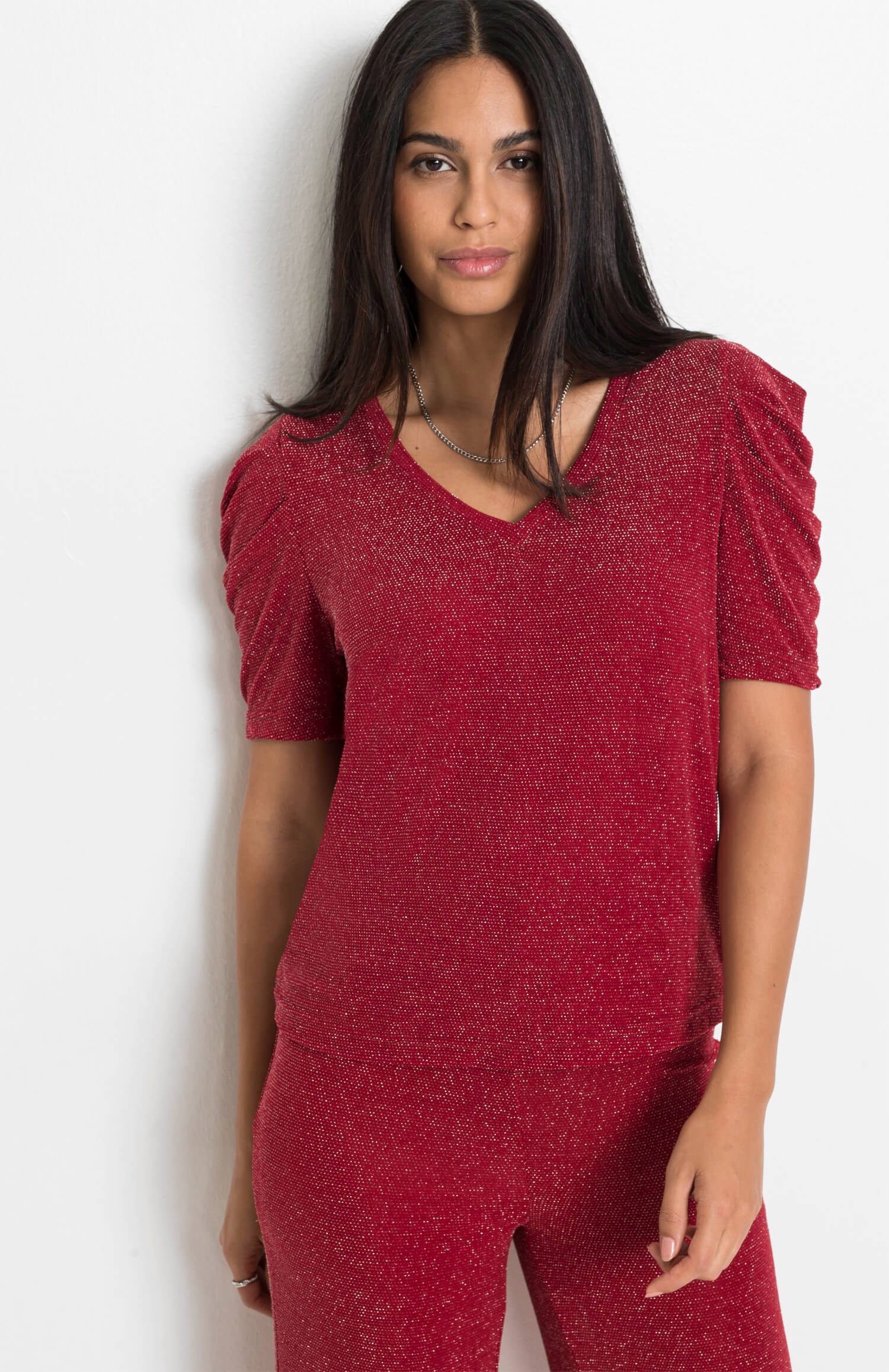 Bluză lucioasă boxy